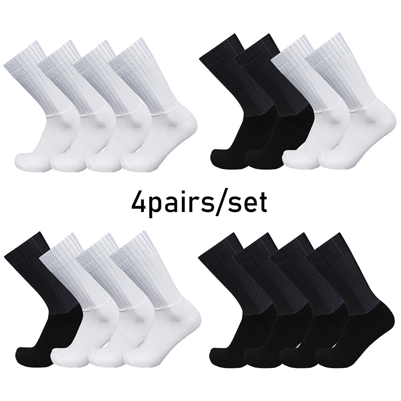 Ykyw Cycling Gear - Calzini 4 paia/set Aero Pure Color