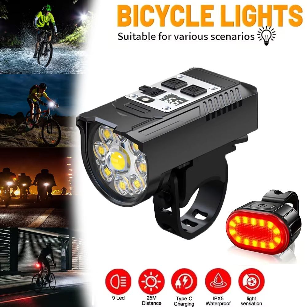 Cycling Gear Charging Station - Faro per Bicicletta a 9 LED